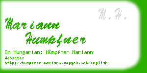 mariann humpfner business card